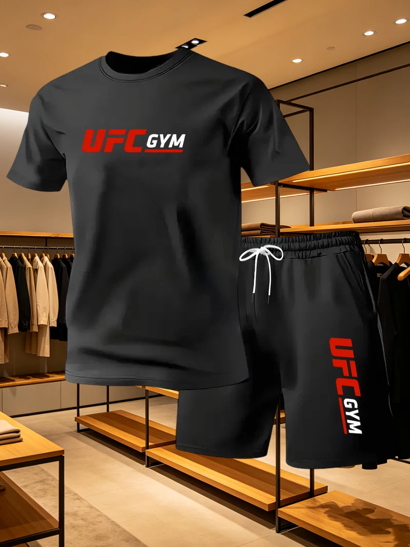 Men's Fashion T-shirt Shorts U - đánh giá và giá Running Gear For Men