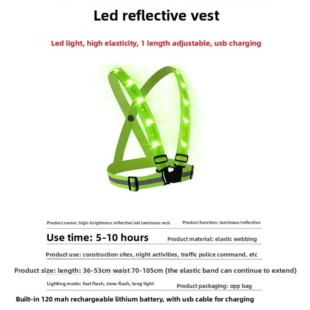 New Polyester LED Safety Vest  - đánh giá và giá Reflective Running Gear Vest