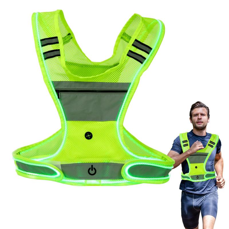 Led Light Up Running Vest Fron - đánh giá và giá Running Visibility Gear