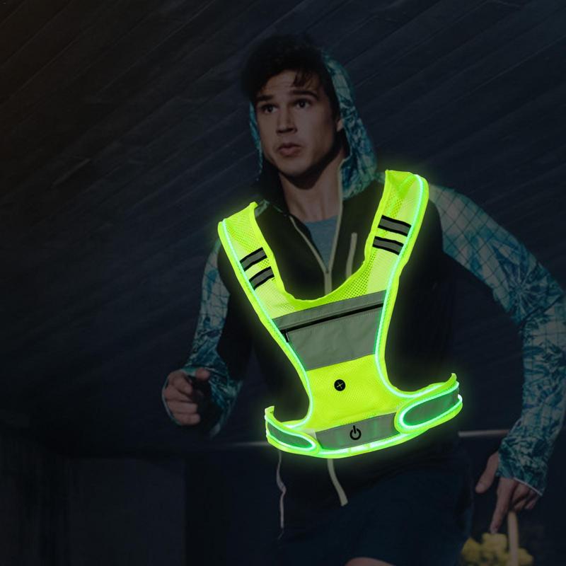 Led Light Up Running Vest Fron - đánh giá và giá Running Visibility Gear